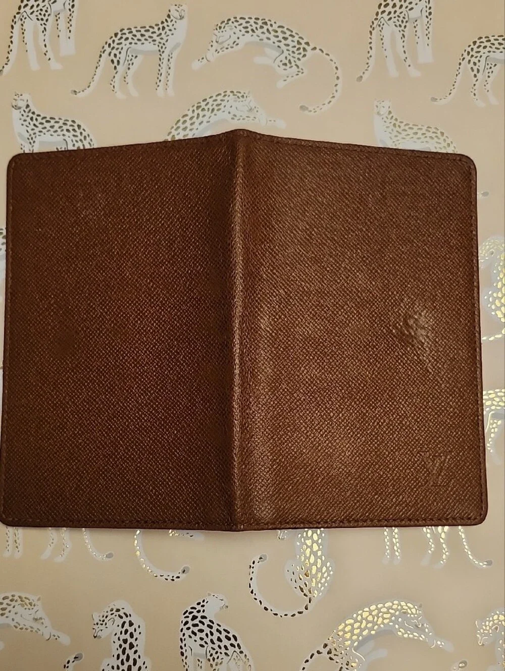 Louis Vuitton Brown Textured Leather Passport Wallet